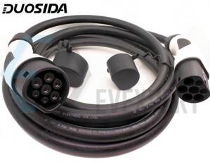 DUOSIDA charging cable TYPE 2 | 20A | 1 - 3phase | 5 - 16,6kW | 5 - 8m