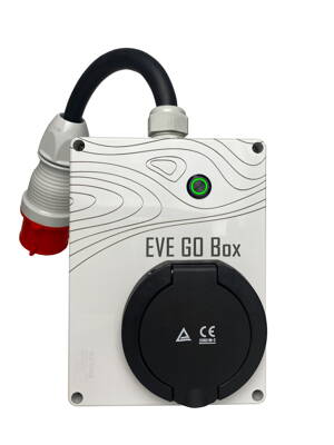 EV EXPERT Portable Wallbox / adapter EVE GO Box Typ 2 16A - 11kW / 32A - 22kW (plastic body)